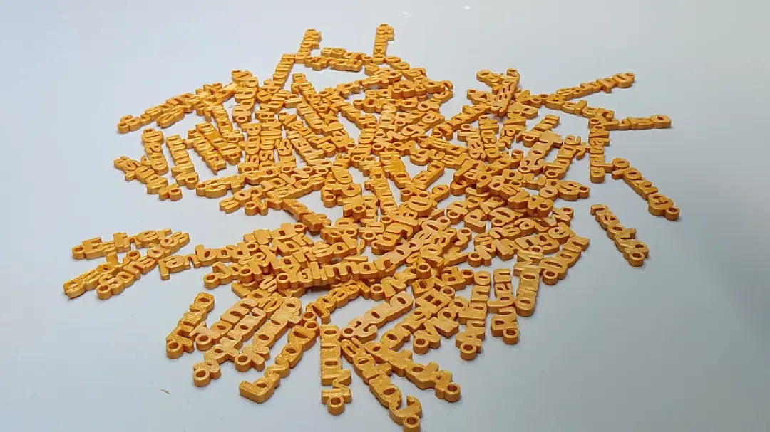 Keychains printed with a 3D printer